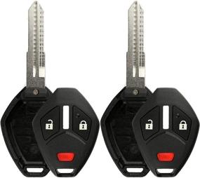 img 4 attached to 🔑 KeylessOption Keyless Entry Remote Car Key Blade Repair Kit - Pack of 2 | Uncut Blank Fob Case Shell with Button Pad Cover