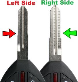img 1 attached to 🔑 KeylessOption Keyless Entry Remote Car Key Blade Repair Kit - Pack of 2 | Uncut Blank Fob Case Shell with Button Pad Cover