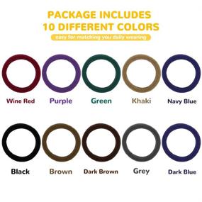 img 2 attached to 💁 IKOCO 50Pcs Seamless Cotton Hair Ties for Women and Girls - No Damage Ponytail Ties, Thick Hair Elastics