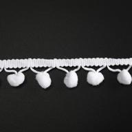 🎉 pom pom ball fringe trim - ribbon sewing diy crafts for party home decoration - 1/2 inch erikord (white, 10 yards) logo