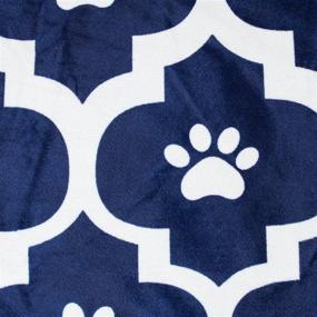 img 3 attached to Moroccan Paw Print Pet Blanket - Ultra Absorbent and Durable for Ultimate Comfort