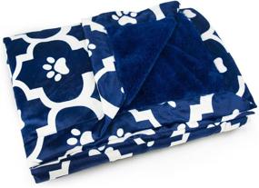 img 1 attached to Moroccan Paw Print Pet Blanket - Ultra Absorbent and Durable for Ultimate Comfort