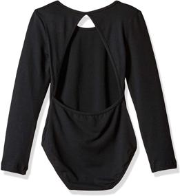 img 1 attached to 👗 Crushed Long Sleeve Leotard for Girls by Soffe