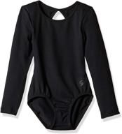 👗 crushed long sleeve leotard for girls by soffe logo