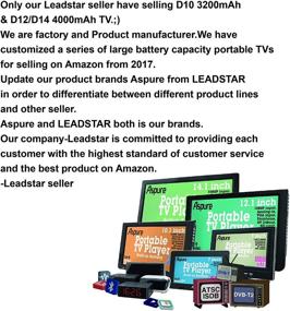 img 3 attached to 📺 LEADSTAR 7-дюймовый портативный телевизор с ЖК-экраном ATSC TFT HD Freeview LED для автомобиля, дачи, кемпинга, улицы или кухни - с встроенным аккумулятором, FM-радио, USB-медиаплеером