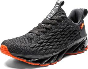 img 4 attached to TSIODFO Running Breathable Athletic Sneakers Men's Shoes for Athletic