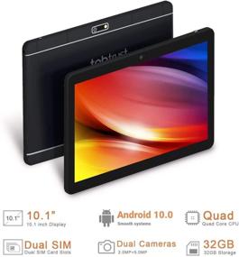 img 3 attached to 📱 10 Inch 3G Android 10.0 Tablet (Google GMS Certified) - 2GB RAM, 32GB ROM, Wi-Fi, Bluetooth, Dual Camera, IPS HD Display, GPS, FM - Black