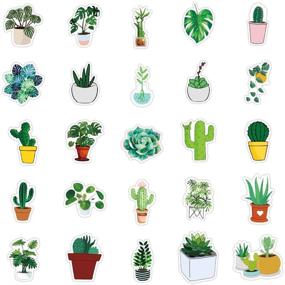 img 2 attached to 🌿 Waterproof Plant Stickers - Set of 50 Cute Aesthetic Vinyl Stickers for Teens and Adults, Laptop, Phone, Skateboard, Travel