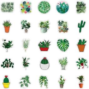 img 1 attached to 🌿 Waterproof Plant Stickers - Set of 50 Cute Aesthetic Vinyl Stickers for Teens and Adults, Laptop, Phone, Skateboard, Travel