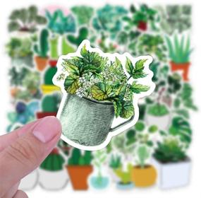 img 3 attached to 🌿 Waterproof Plant Stickers - Set of 50 Cute Aesthetic Vinyl Stickers for Teens and Adults, Laptop, Phone, Skateboard, Travel