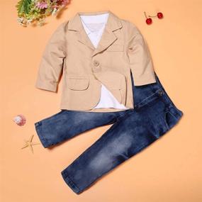 img 3 attached to 👕 Mary Handsome Outfit: Stylish T Shirt Suspender Boys' Clothing Sets