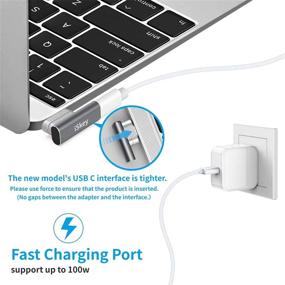 img 1 attached to Магнитный адаптер USB C с разъемом 20Pins типа C - поддерживает USB PD 100 Вт быструю зарядку, передачу данных 10 Гб/с, видеовыход 4К@60 Гц - совместим с MacBook Pro/Air и другими устройствами типа C (серый)