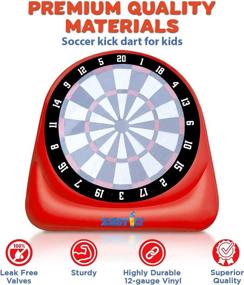 img 2 attached to ⚽️ Zastic! Giant Inflatable Kick Darts Soccer Ball Board Game: Endless Fun for All Ages with Balls and Air Pump