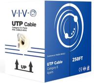 🔌 vivo серый 250 футов пучок кабеля ethernet cat6 - высококачественный внутренний провод utp для сетевых установок (cable-v015) логотип