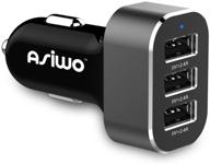 🔌 aswo 3 usb car phone charger - smart charging adaptor for iphone x 8 7 6s 6 plus, samsung galaxy s8 s7 s6 edge, note 8 5 4, g6 g5 v20, htc, nexus 6p, pixel, ipad, mp3 logo