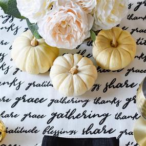 img 1 attached to 🌼 Blessings abound with White Petals Thanksgiving Napkins!