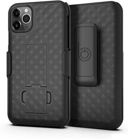 img 1 attached to 📱 BELTRON Case with Belt Clip for iPhone 12 Pro Max 6.7 - Slim Protective Shell with Swivel Holster & Kickstand