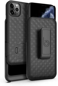 img 3 attached to 📱 BELTRON Case with Belt Clip for iPhone 12 Pro Max 6.7 - Slim Protective Shell with Swivel Holster & Kickstand