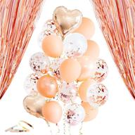 шары с конфетти "розовое золото металлик" на вечеринку логотип