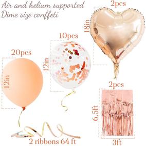 img 2 attached to Confetti Balloons Rose Gold Metalic Party