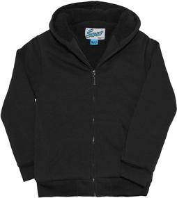 img 2 attached to Swan Full Zip Sherpa Lined Hoodie ZCH42_BLK_6 8 Boys' Clothing in Fashion Hoodies & Sweatshirts