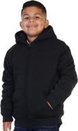 swan full zip sherpa lined hoodie zch42_blk_6 8 boys' clothing in fashion hoodies & sweatshirts logo