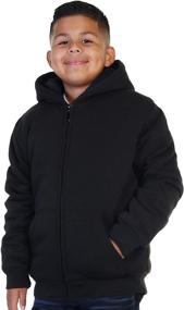 img 4 attached to Swan Full Zip Sherpa Lined Hoodie ZCH42_BLK_6 8 Boys' Clothing in Fashion Hoodies & Sweatshirts