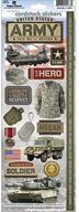 army-themed paper house stcx196e cardstock stickers: enhance your crafts with precision-cut designs logo