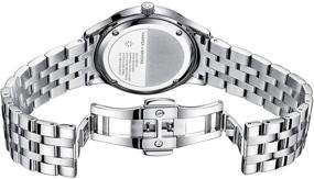 img 1 attached to ⌚ Женские часы Harper&Brooks с аналоговым дисплеем, 34 мм - водонепроницаемый кварцевый браслет из нержавеющей стали для повседневной или праздничной носки