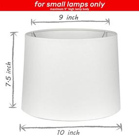 img 3 attached to Off White Fabric Lampshade - Uno Fitter, Small Size - 9x10x7.5 inches