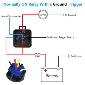 img 1 attached to VANJING Waterproof Automotive Relay Switch Harness Set - 5 Pack, 12V SPDT, 40/30 Amp with Interlocking Relay Socket Relay, 12 AWG Hot Wires