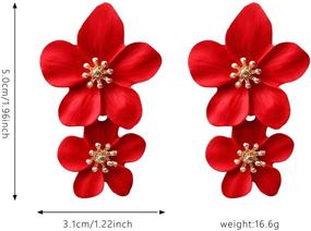 img 1 attached to Seakuur Floral Earrings: Women's & Girls' Shaped Jewelry