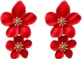 img 4 attached to Seakuur Floral Earrings: Women's & Girls' Shaped Jewelry