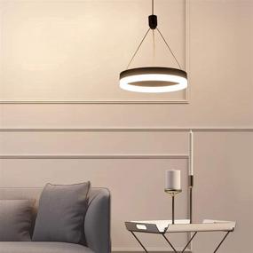 img 1 attached to 💡 Contemporary LED Ring Pendant Light: Stylish 7.87" Modern Mini Pendant Lighting for Kitchen Island, Dining Room, Bedroom, Foyer, and Hallway - 15W Warm White 3000K