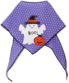 img 1 attached to 🎃 Halloween Dog Bandanas with Designer Appliques - Premium 100% Cotton for Tail-Wagging Style!