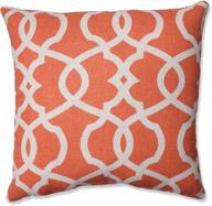 pillow perfect lattice tangerine 16 5 inch logo