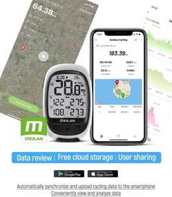 img 2 attached to MEILAN M2 GPS Bike Computer - Wireless Cycling Computer for Bicycles - Speedometer, 🚴 Odometer - Bluetooth & ANT+ Connect with HR Monitor & Power Meter - Waterproof MTB