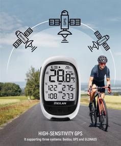 img 3 attached to MEILAN M2 GPS Bike Computer - Wireless Cycling Computer for Bicycles - Speedometer, 🚴 Odometer - Bluetooth & ANT+ Connect with HR Monitor & Power Meter - Waterproof MTB