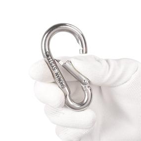 img 3 attached to 🔒 Secure Locking Stainless Steel Carabiners for Outdoor Activities