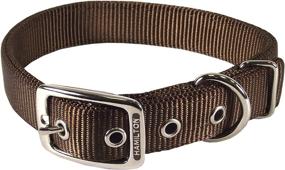 img 2 attached to 🐶 Hamilton 1 by 28-Inch Brown Double Thick Nylon Deluxe Dog Collar: Superior Quality and Durability for Your Canine Companion