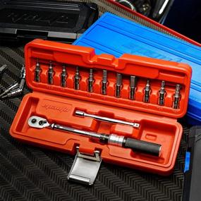 img 3 attached to 🔧 EPAuto Bike Tool 1/4 Inch Drive Click Torque Wrench Set: Perfect Bicycle Maintenance Kit with Hex/Torx Bit Socket Extension Bar (2 to 20 Nm)