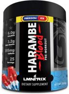 harambe blood preworkout powder - extreme pump supplement 🦍 for men & women - freedom ice flavor - 350g logo