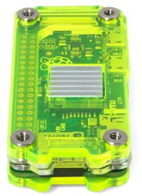 img 3 attached to 🦓 Zebra Zero Case for Raspberry Pi Zero & Zero Wireless - Laser Lime + Heatsinks: Ultimate Protection and Cooling for your Pi Zero!