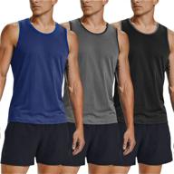 💪 coofandy men's workout tank tops 3 pack: ultimate muscle tees for gym, bodybuilding, and fitness логотип