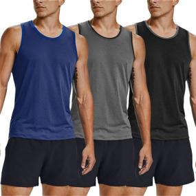 img 4 attached to 💪 COOFANDY Men's Workout Tank Tops 3 Pack: Ultimate Muscle Tees for Gym, Bodybuilding, and Fitness