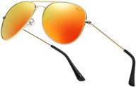 versol aviator sunglasses: stylish uv400 protection for men and women with mirrored lens and polarized lightweight design логотип