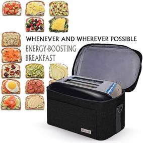 img 3 attached to 👜 BAGLHER丨Toaster Storage Bag: Convenient Carrying Case With Front Accessory Bag for 2-Slice Toasters, Accessories, and Jam – Black, 12× 7× 7.5 inches