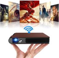 📽️ portable mini pocket wifi projector,wireless 3d dlp movie projector with airplay screen mirroring for laptop smartphone, battery powered home theater support full hd 1080p hdmi usb, compatible with tv stick ps4 dvd mac logo