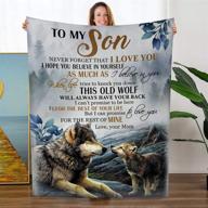 🐺 yuboo wolf fleece flannel throw blanket, lightweight soft decorative blanket for teens - perfect gift from mom - ideal for sofa, couch, bed - 60''x50'' logo