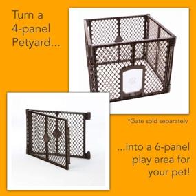 img 3 attached to 🐾 MYPET North States MyPet 2 Panel Extension for MyPet Petyard: Easy Tool-Free Attachment for 11.5 sq. ft. of Extra Play Space (Brown, 2 Panels)